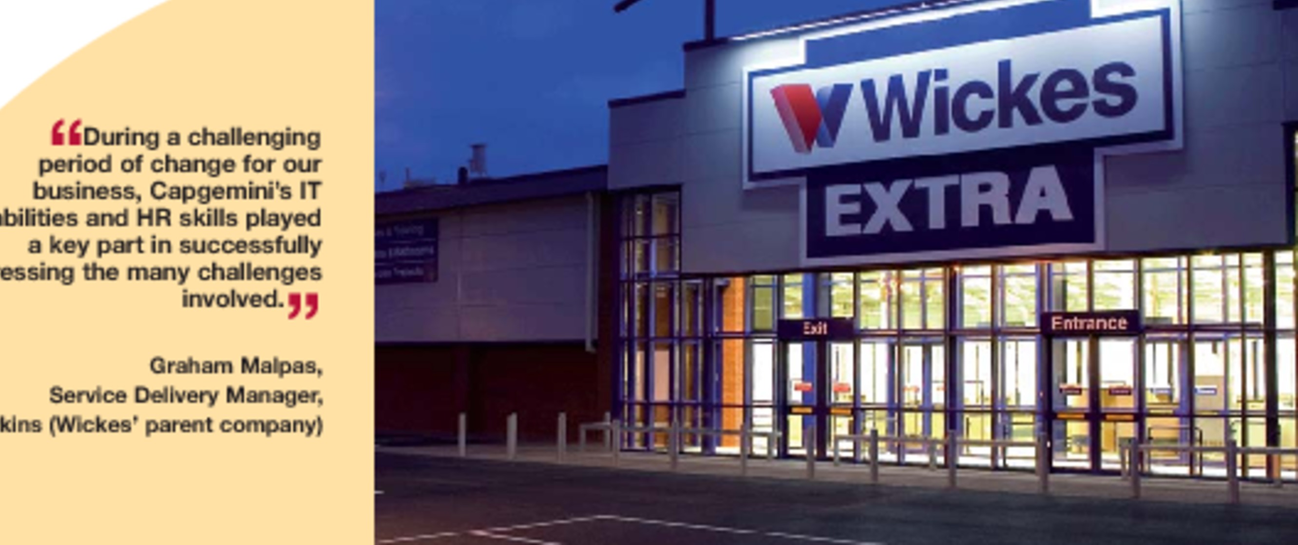 wickes successfully transitions it systems to new data centre capgemini canada