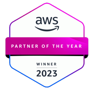 AWS partner of the year logo - Capgemini winner 2023