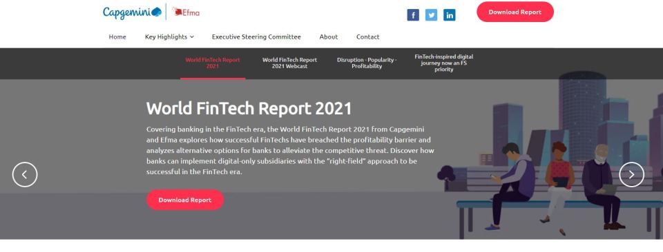 World Fintech Report 2021 Website