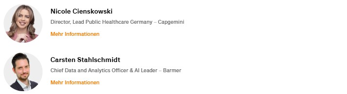 Nicole Cienskowski - Director, Lead Public Healthcare Germany, Capgemini
Carsten Stahlschmidt - Chief Data and Analytics Officer & AI Leader, Barmer