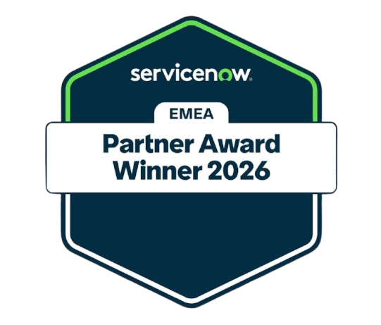 2026 ServiceNow Partner Award winner in Domain Expertise Awards for EMEA