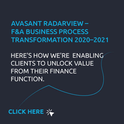 Avasant Radarview F&amp;A Business Process Transformation 2020-21