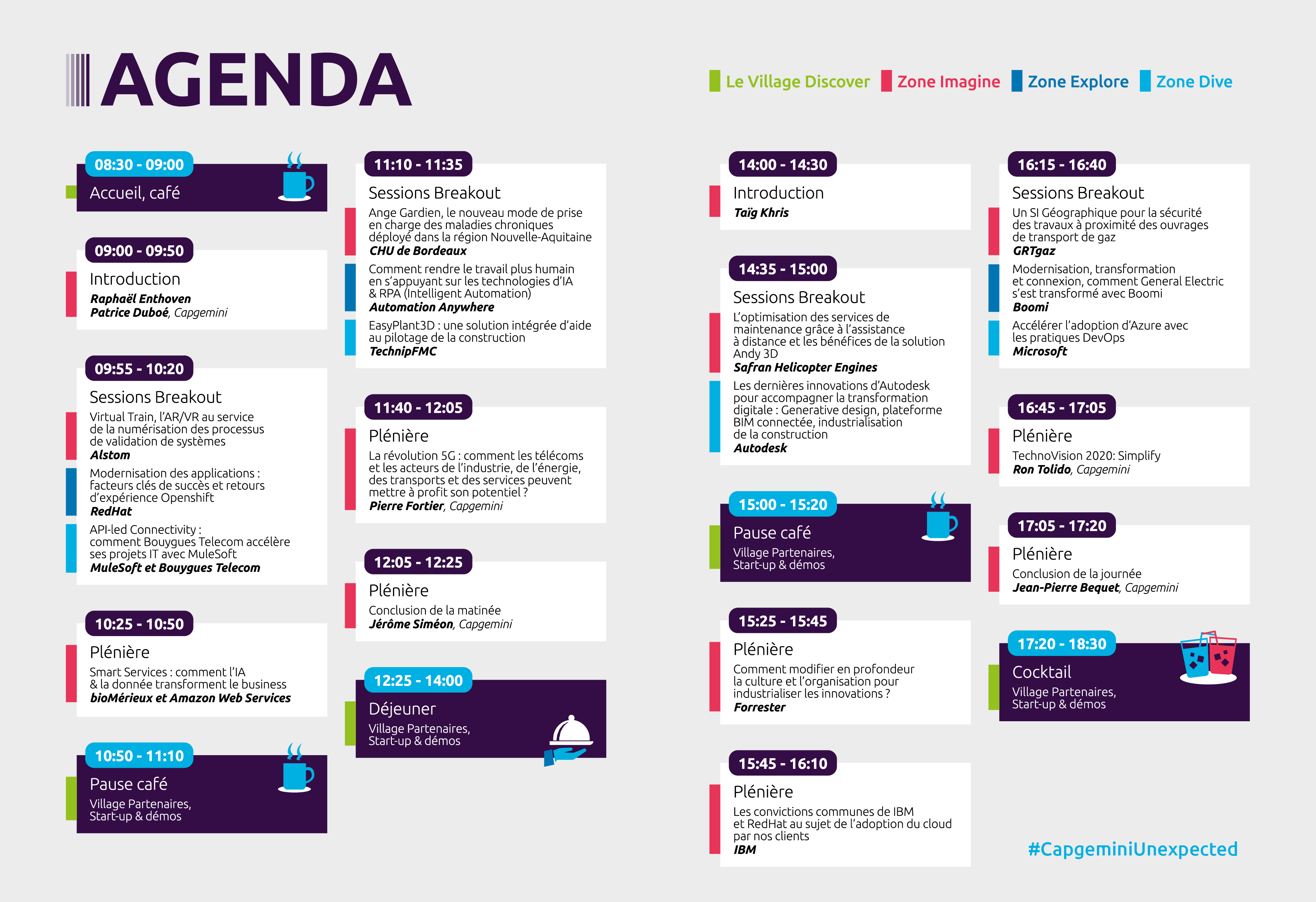 Agenda Et Speakers Capgemini Unexpected Agenda Et Speakers Capgemini Unexpected