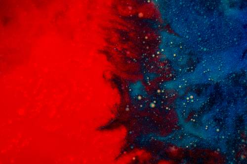 Mélange de couleur rouge et couleur bleu