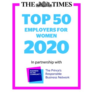 Times Top 50 Employers for Women 2020 logo