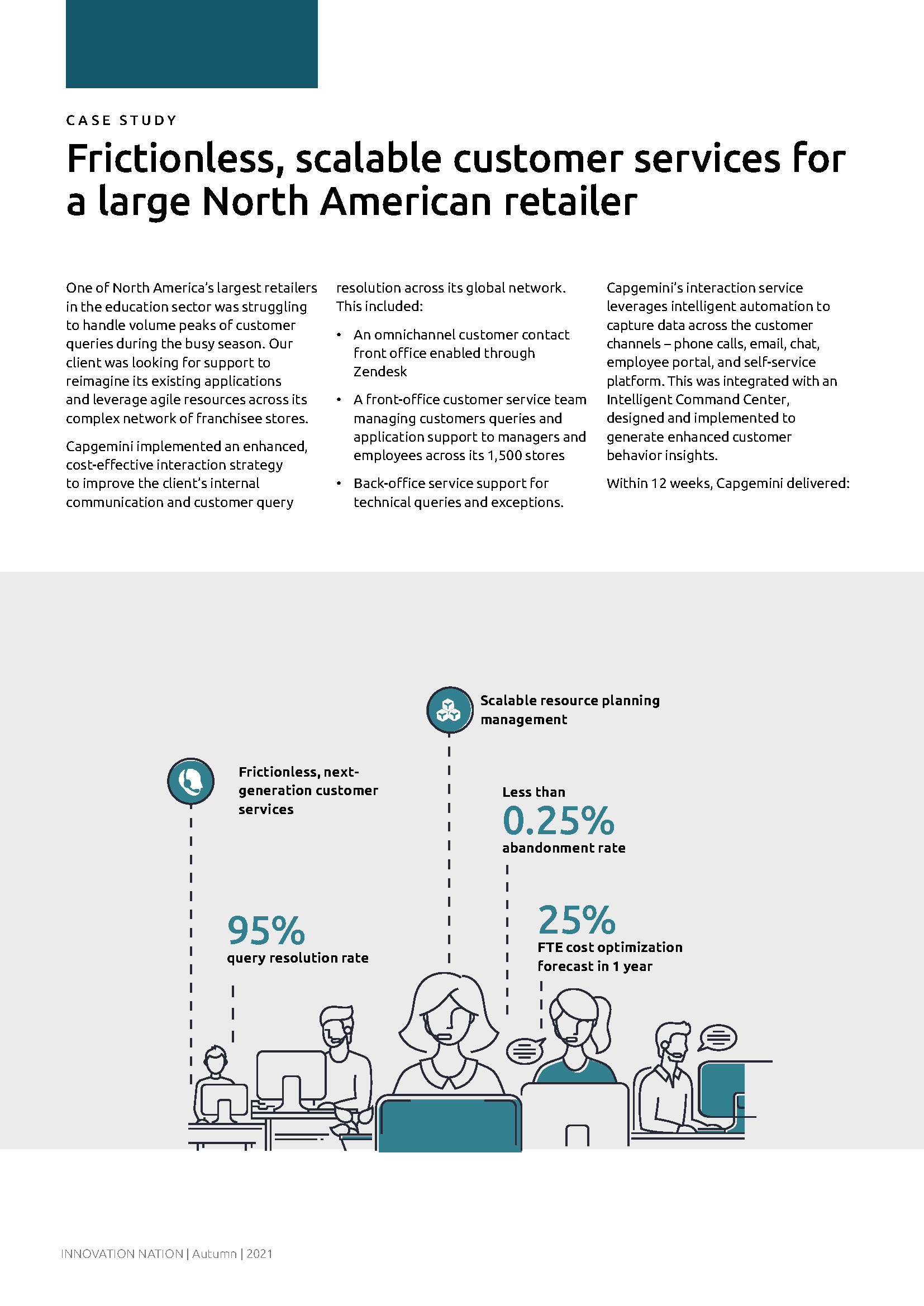 CASE STUDY - Frictionless, scalable customer services for a large North American retailer v1