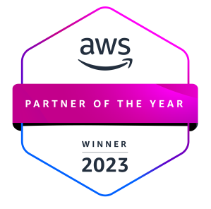 AWS partner of the year logo - Capgemini winner 2023