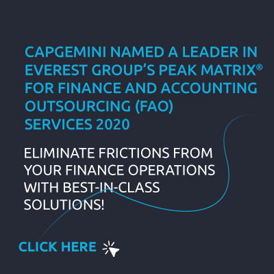 Capgemini named a Leader in Everest Group's Peak Matrix for Finance & Accounting Outsourcing FAO Services 2020