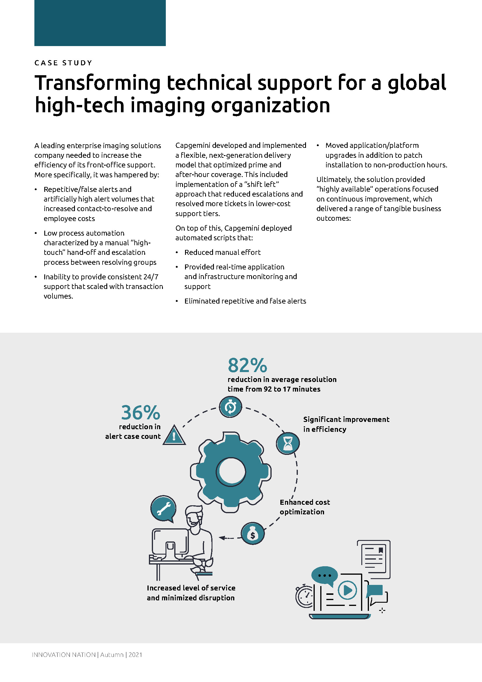 CASE STUDY - Transforming technical support for a global high-tech imaging organization v1