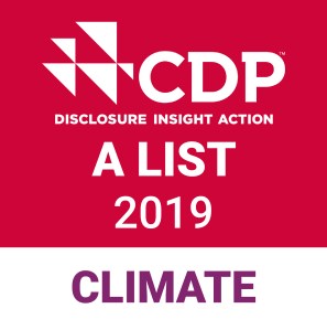 CDP "A" List stamp for Climate Action