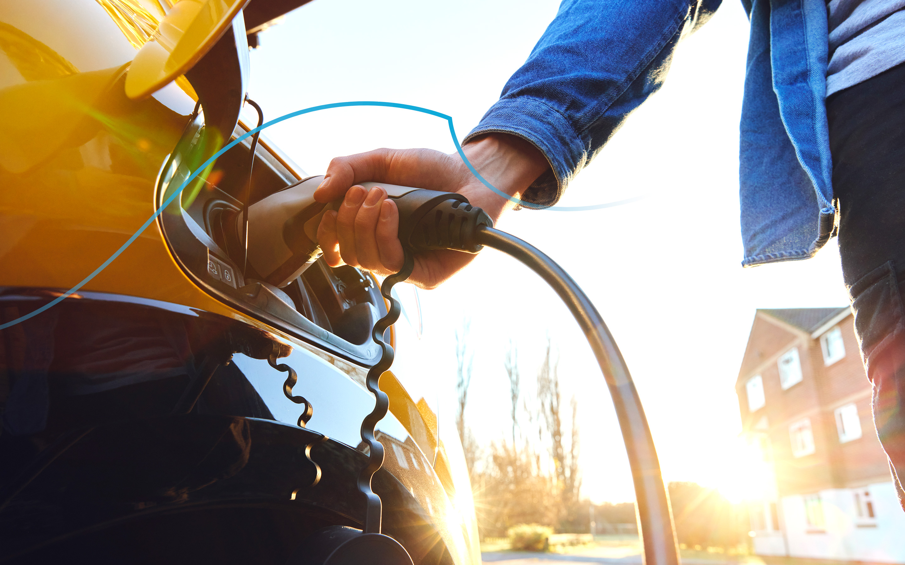 Homeowner installing an EV chargepoint, supported by simplified digital grant services.