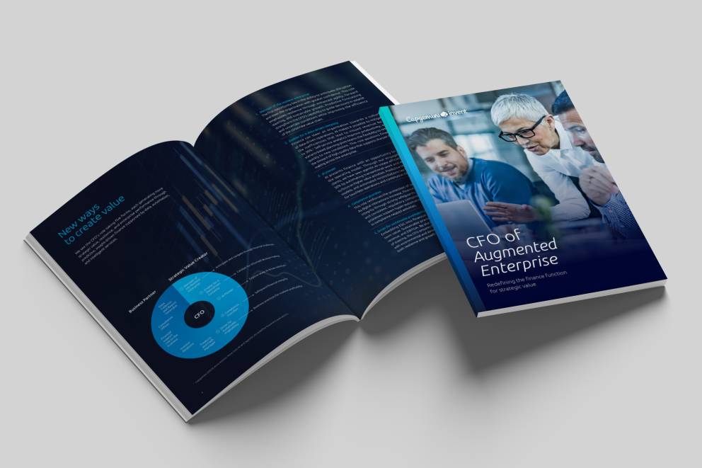 Future of CFO solution page report cover image with diagram